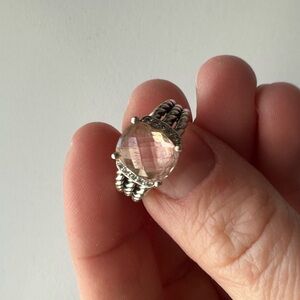 David Yurman Morganite Petite Wheaton ring size 5